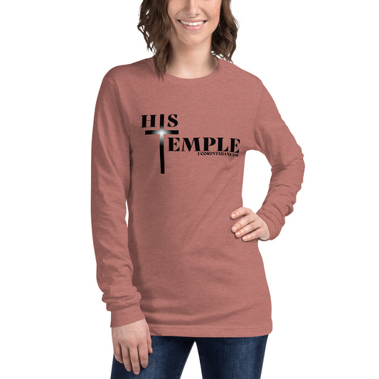 Women's Ministry His Temple Long Sleeve (BL)