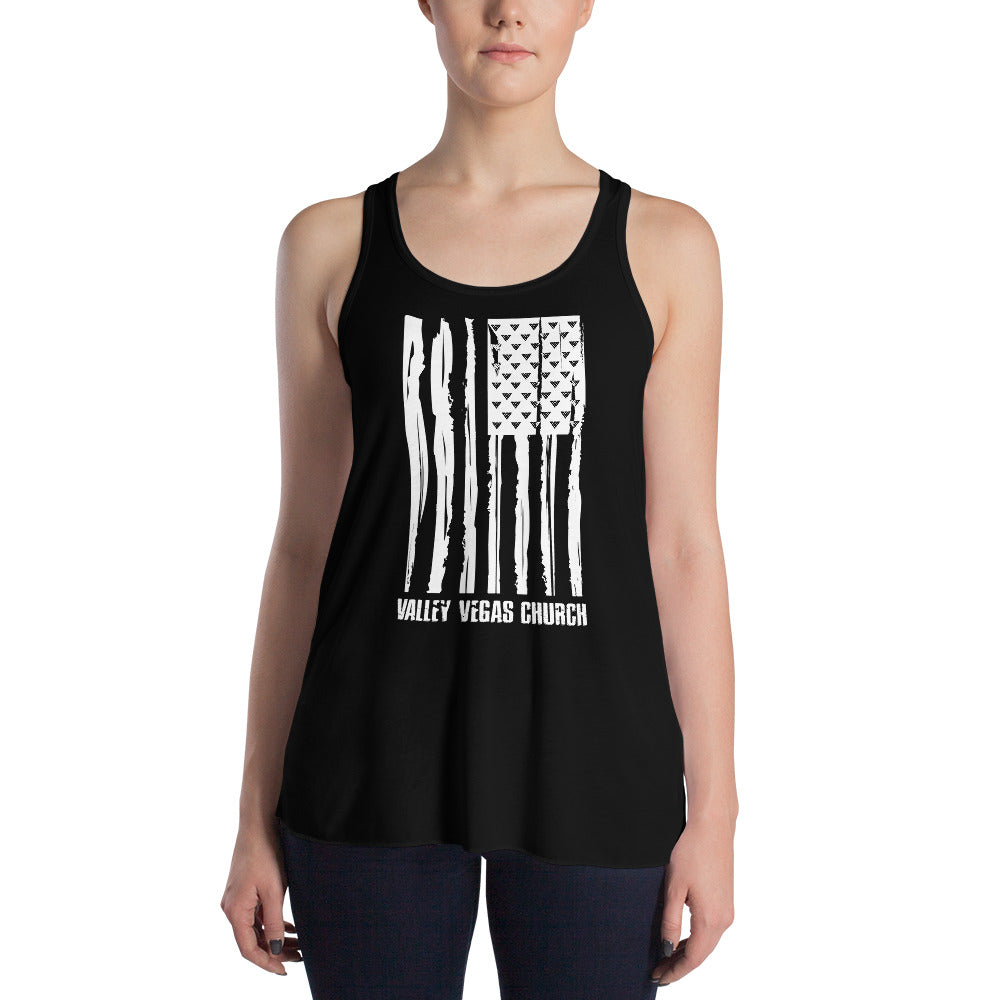 American Flag // Women's Tank // Flowy Racerback