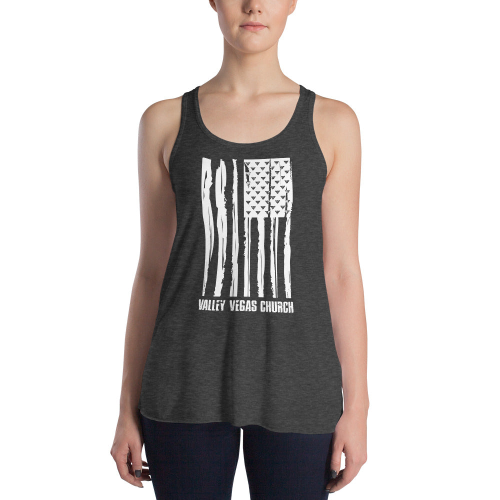 American Flag // Women's Tank // Flowy Racerback