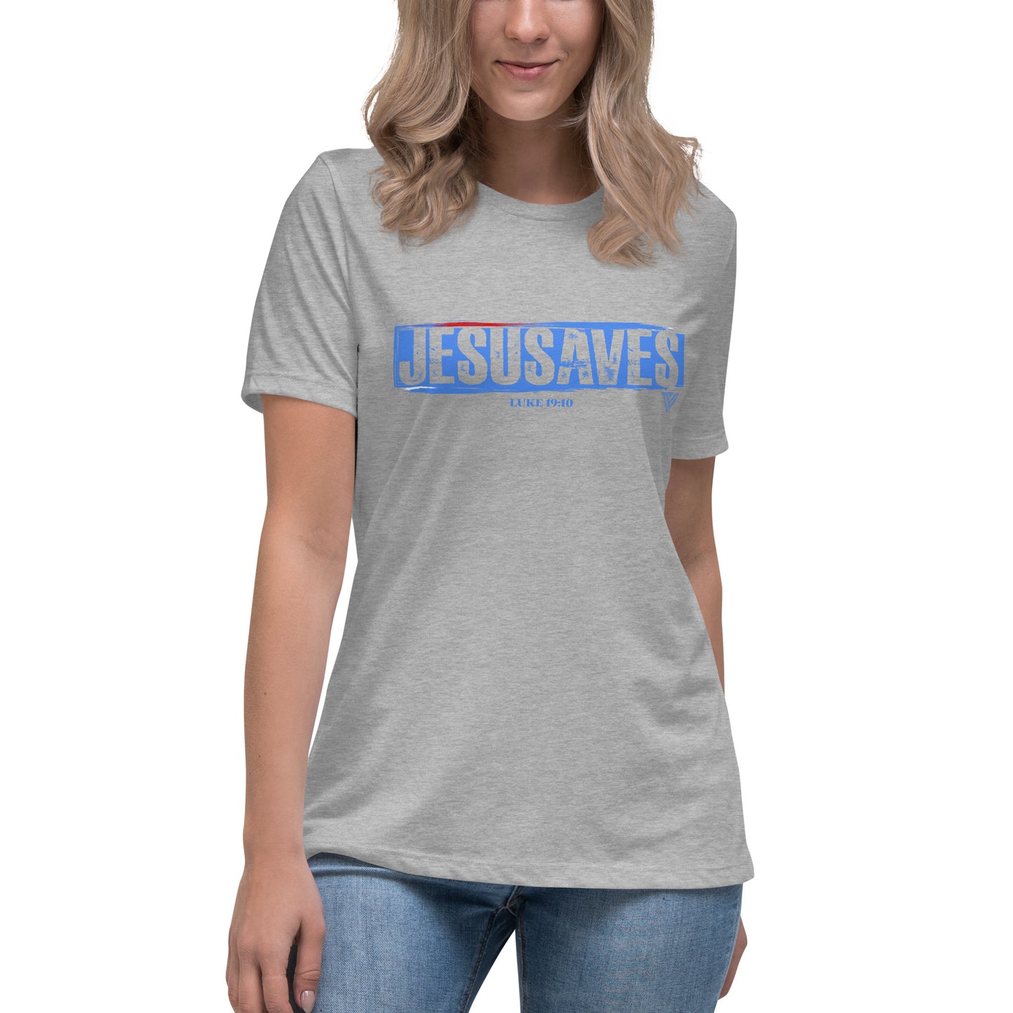 Jesus Saves // Luke 19:10 // Women's Relaxed T-Shirt