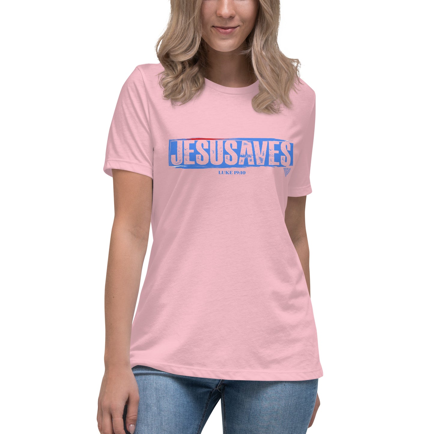 Jesus Saves // Luke 19:10 // Women's Relaxed T-Shirt