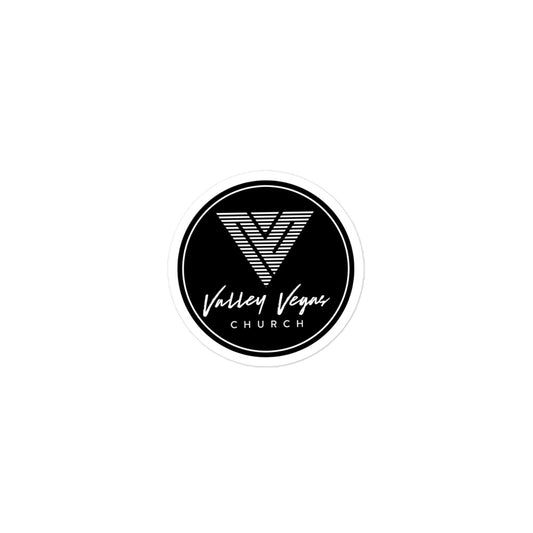 Black Round Valley Vegas Sticker