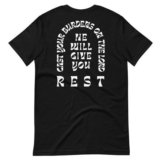 REST (Dark) // Matthew 11:28 // Unisex T-Shirt